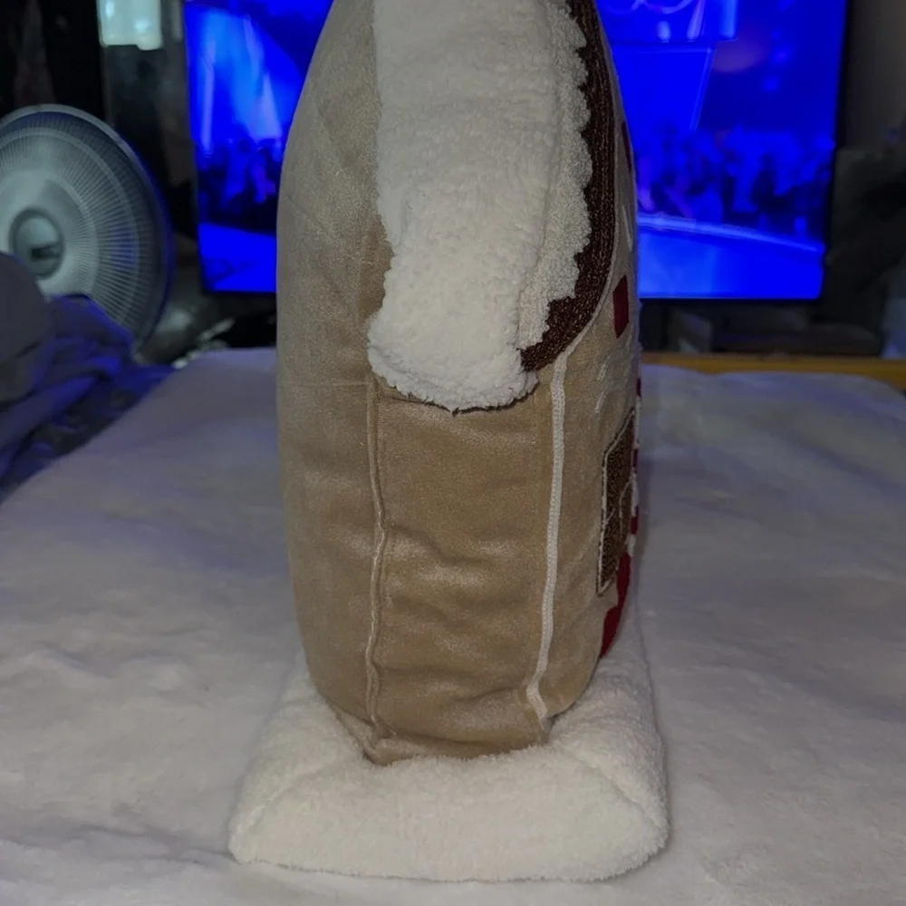 Cupcakes And Cashmere Gingerbread House Pillow-NWT